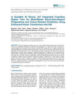 A Scalable AI Driven, IoT Integrated Cognitive Digital Twin for Multi-Modal Neuro-Oncological Prognostics and Tumor Kinetics Prediction using Enhanced Vision Transformer and XAI