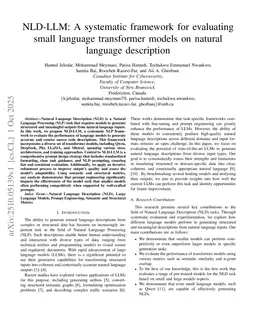 NLD-LLM: A systematic framework for evaluating small language transformer models on natural language description