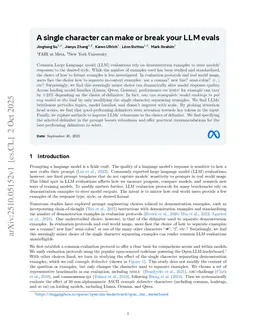 A Single Character can Make or Break Your LLM Evals