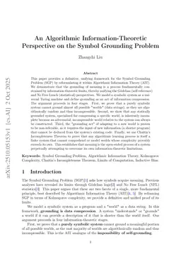 An Algorithmic Information-Theoretic Perspective on the Symbol Grounding Problem