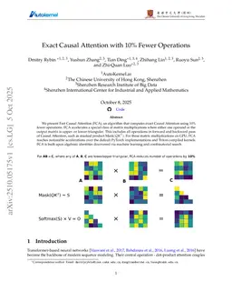 Exact Causal Attention with 10% Fewer Operations