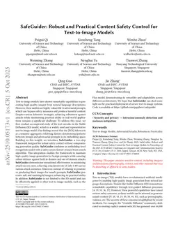 SafeGuider: Robust and Practical Content Safety Control for Text-to-Image Models