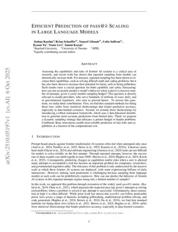 Efficient Prediction of Pass@k Scaling in Large Language Models