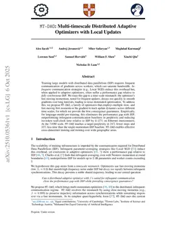 MT-DAO: Multi-Timescale Distributed Adaptive Optimizers with Local Updates