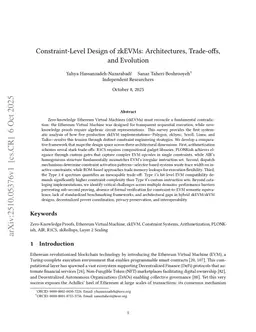 Constraint-Level Design of zkEVMs: Architectures, Trade-offs, and Evolution