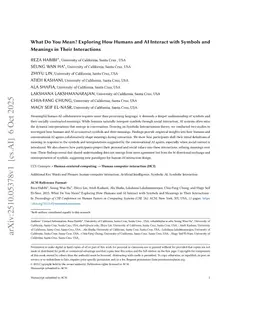 What Do You Mean? Exploring How Humans and AI Interact with Symbols and Meanings in Their Interactions