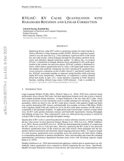 KVLinC : KV Cache Quantization with Hadamard Rotation and Linear Correction