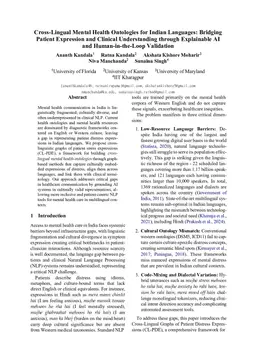 Cross-Lingual Mental Health Ontologies for Indian Languages: Bridging Patient Expression and Clinical Understanding through Explainable AI and Human-in-the-Loop Validation