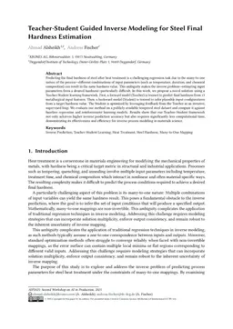 Teacher-Student Guided Inverse Modeling for Steel Final Hardness Estimation