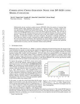 Correlating Cross-Iteration Noise for DP-SGD using Model Curvature