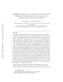 QDeepGR4J: Quantile-based ensemble of deep learning and GR4J hybrid rainfall-runoff models for extreme flow prediction with uncertainty quantification