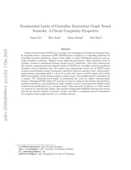 Fundamental Limits of Crystalline Equivariant Graph Neural Networks: A Circuit Complexity Perspective