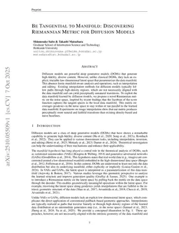 Be Tangential to Manifold: Discovering Riemannian Metric for Diffusion Models