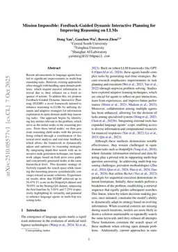 Mission Impossible: Feedback-Guided Dynamic Interactive Planning for Improving Reasoning on LLMs