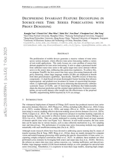 Deciphering Invariant Feature Decoupling in Source-free Time Series Forecasting with Proxy Denoising