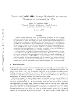 (Token-Level) InfoRMIA: Stronger Membership Inference and Memorization Assessment for LLMs