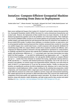 InstaGeo: Compute-Efficient Geospatial Machine Learning from Data to Deployment