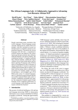 The African Languages Lab: A Collaborative Approach to Advancing Low-Resource African NLP