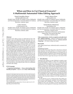 When and How to Cut Classical Concerts? A Multimodal Automated Video Editing Approach