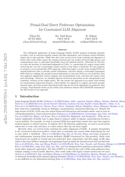 Primal-Dual Direct Preference Optimization for Constrained LLM Alignment