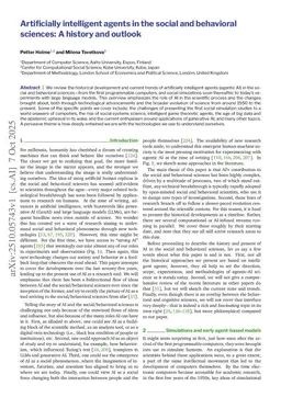 Artificially intelligent agents in the social and behavioral sciences: A history and outlook