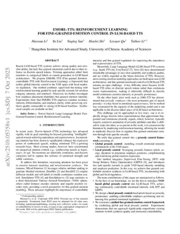 EMORL-TTS: Reinforcement Learning for Fine-Grained Emotion Control in LLM-based TTS