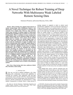 A Novel Technique for Robust Training of Deep Networks With Multisource Weak Labeled Remote Sensing Data
