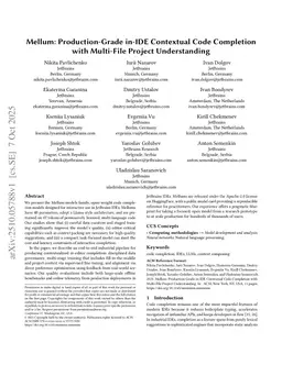 Mellum: Production-Grade in-IDE Contextual Code Completion with Multi-File Project Understanding