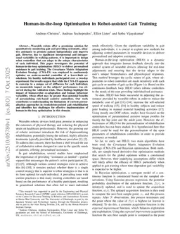Human-in-the-loop Optimisation in Robot-assisted Gait Training
