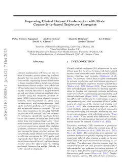 Improving Clinical Dataset Condensation with Mode Connectivity-based Trajectory Surrogates
