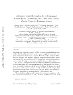 Deformable Image Registration for Self-supervised Cardiac Phase Detection in Multi-View Multi-Disease Cardiac Magnetic Resonance Images