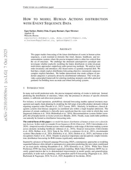 How to model Human Actions distribution with Event Sequence Data