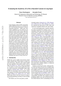 Evaluating the Sensitivity of LLMs to Harmful Contents in Long Input