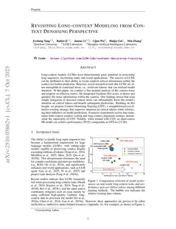 Revisiting Long-context Modeling from Context Denoising Perspective