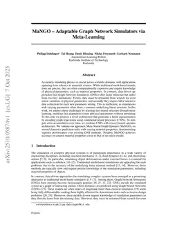 MaNGO - Adaptable Graph Network Simulators via Meta-Learning