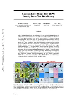 Gaussian Embeddings: How JEPAs Secretly Learn Your Data Density