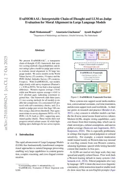 EvalMORAAL: Interpretable Chain-of-Thought and LLM-as-Judge Evaluation for Moral Alignment in Large Language Models
