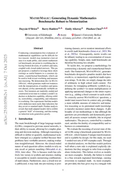 MatheMagic: Generating Dynamic Mathematics Benchmarks Robust to Memorization