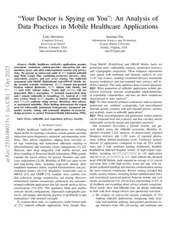 "Your Doctor is Spying on You": An Analysis of Data Practices in Mobile Healthcare Applications