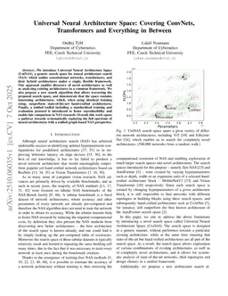 Universal Neural Architecture Space: Covering ConvNets, Transformers and Everything in Between
