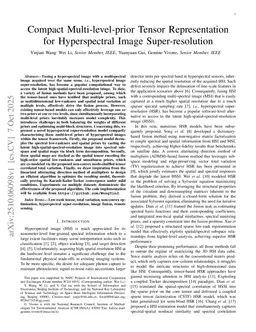 Compact Multi-level-prior Tensor Representation for Hyperspectral Image Super-resolution