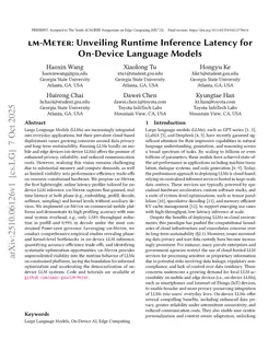 lm-Meter: Unveiling Runtime Inference Latency for On-Device Language Models