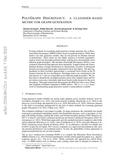 PolyGraph Discrepancy: a classifier-based metric for graph generation