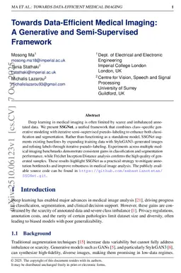 Towards Data-Efficient Medical Imaging: A Generative and Semi-Supervised Framework