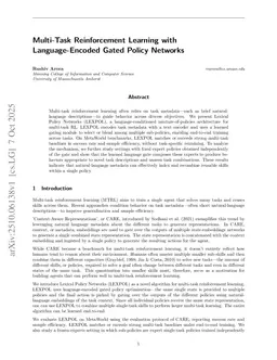 Multi-Task Reinforcement Learning with Language-Encoded Gated Policy Networks