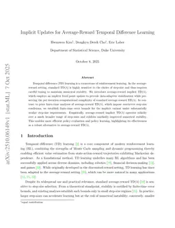 Implicit Updates for Average-Reward Temporal Difference Learning