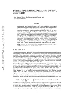 Differentiable Model Predictive Control on the GPU