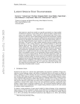 Latent Speech-Text Transformer