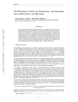 On Powerful Ways to Generate: Autoregression, Diffusion, and Beyond