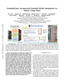 EmbodiedCoder: Parameterized Embodied Mobile Manipulation via Modern Coding Model